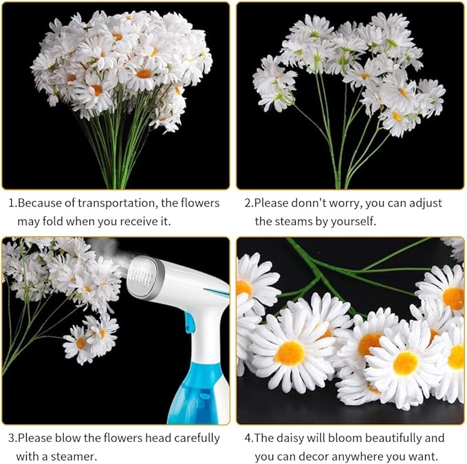 AmyHomie Artificial Flowers, Silk Daisy, Artificial Gerber Daisy - Image 6