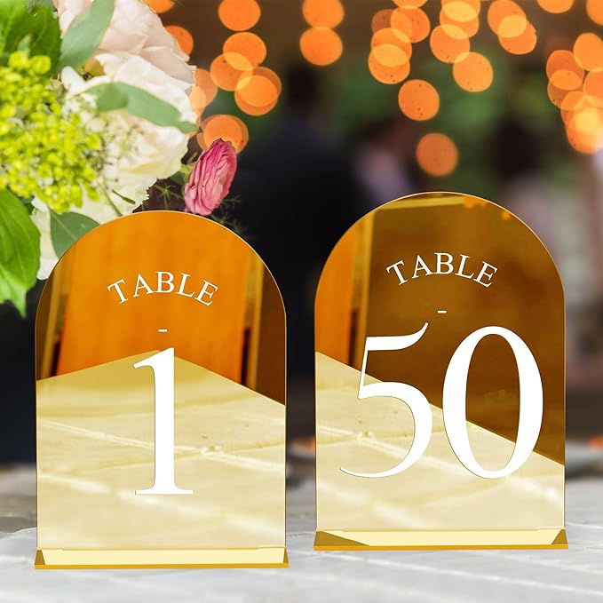 JOYIT Arch Wedding Table Numbers 1-50 by JOYIT
