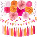 Hot-Pink Burnt-Orange Fall Party Decorations by Hugtmr