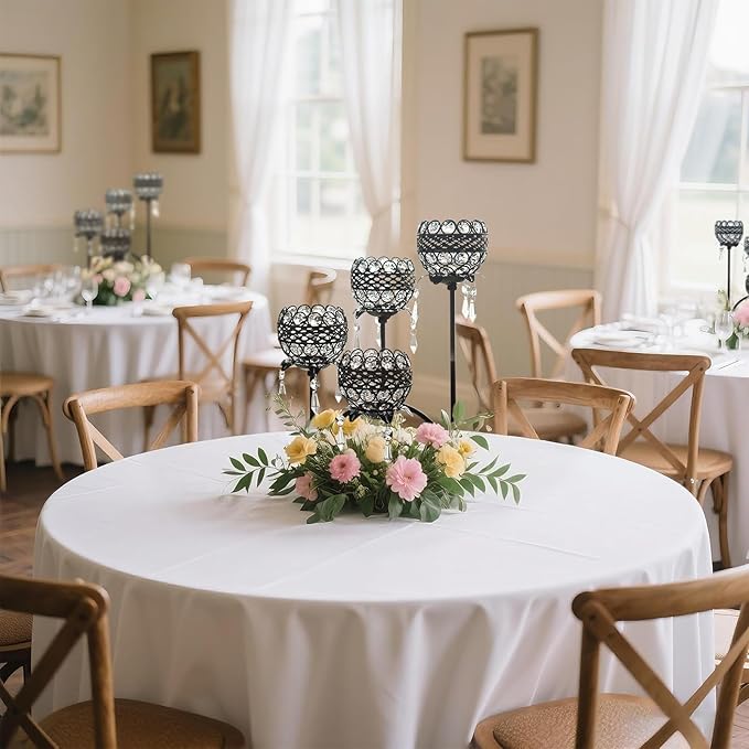 4 Arms Crystal Candelabra Tealight Holder - Image 7