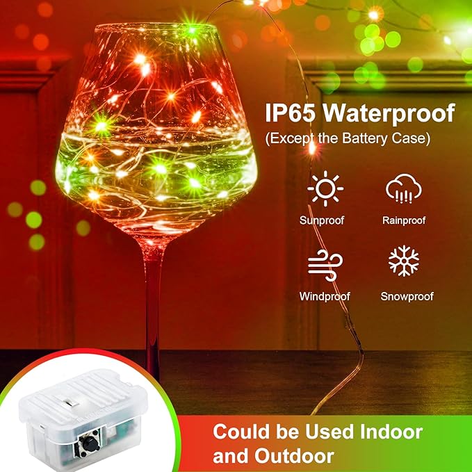 ZGWJ 12 Pack Christmas Fairy Lights Battery Operated, 7ft 20LED Mini Fairy - Image 5