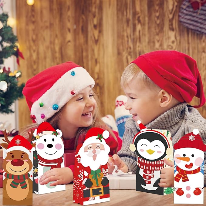 24PCS Christmas Treat Bags, Xmas Cookies Wrapping Gift - Image 5