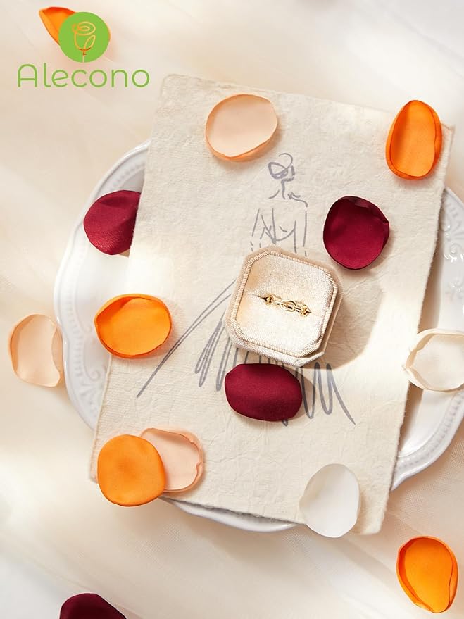 Alecono 400 pcs Silk Rose Petals, Faux Rose Flower Petals - Image 5