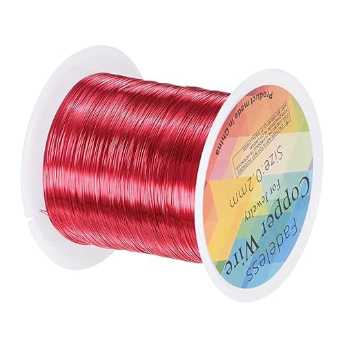 0.2mm Jewelry Wire, 32 Gauge 328FT Craft Wire Copper Beading Wire by MMETERXITY