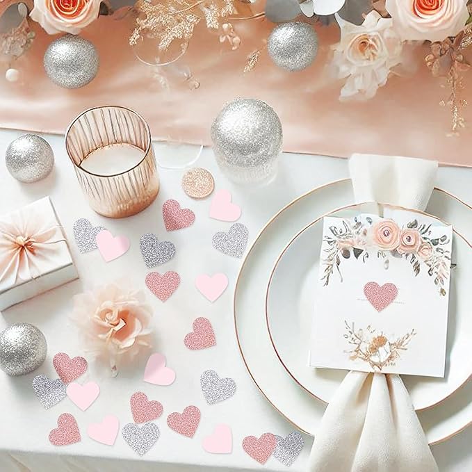 Rose Gold Pink Silver Party Decorations - Image 5