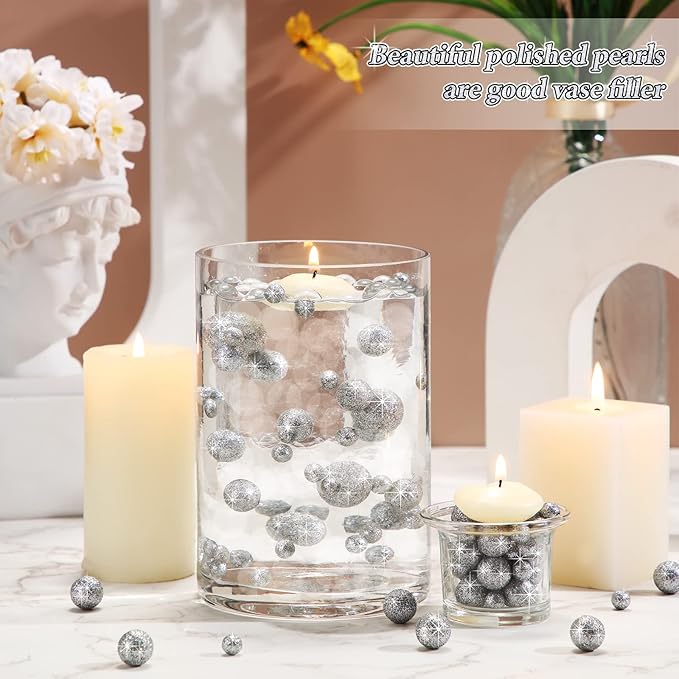 150 Pieces Vase Filler Faux Pearls Vase Makeup Beads No Hole Gloss Bead Mixed - Image 5