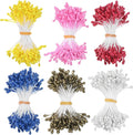 900-Pack Flower Stamens for Crafts, 5mm Double Heads Artificial Pearl Floral by MMETERXITY