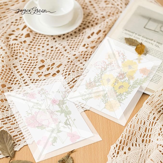 50 Pack 5x7 Vellum Envelopes Letter Size, A7 Translucent Glassine Envelopes - Image 7