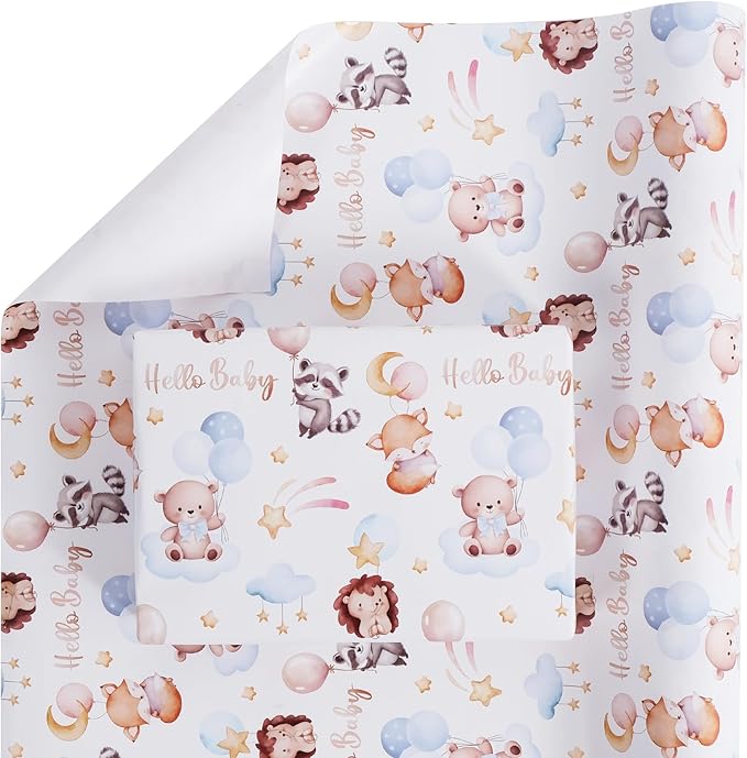 Aimyoo Baby Shower Wrapping Paper Roll - Image 2