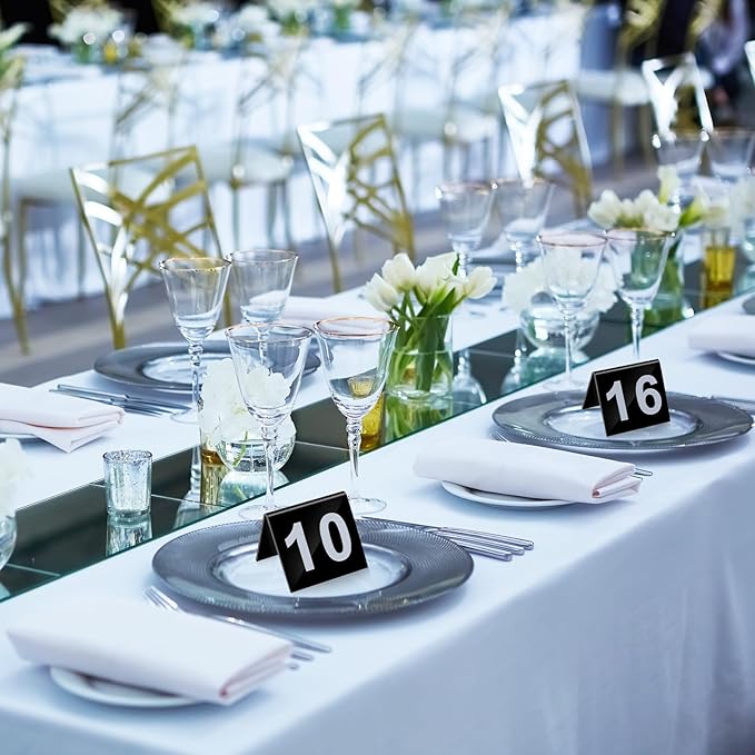 Table Numbers 1-25 Acrylic Double Side Numbered TableS Tents Plastic Restaurant - Image 4