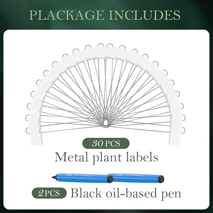 30 Pack Metal Plant Labels for Outdoor Garden Waterproof Plant Markers - Image 6