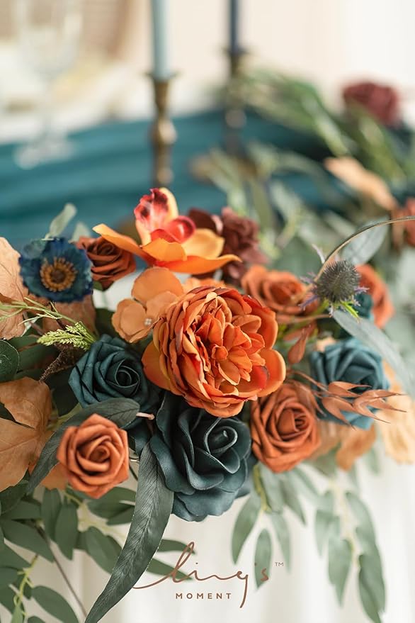 Ling's Moment Flower Garland - 6FT Eucalyptus & Rose - Sweetheart Table Decor - Image 6