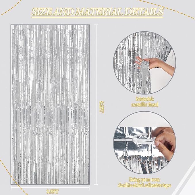 3 Pack Foil Fringe Backdrop - Image 3