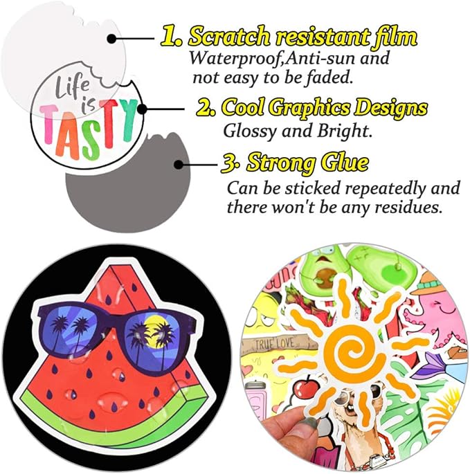 QTL VSCO Stickers for Girls Cute Stickers for Water Bottle Laptop Hydroflask - Image 5