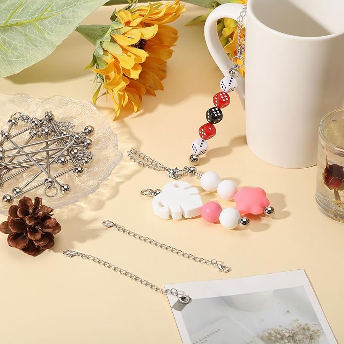 FREEBLOSS 50 Set DIY Beaded Cup Charms - Image 5