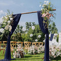 Navy Blue Wedding Arch Draping Fabric 4 Panels 29" x 20 FT Navy Wedding Drapes by DeZerlor