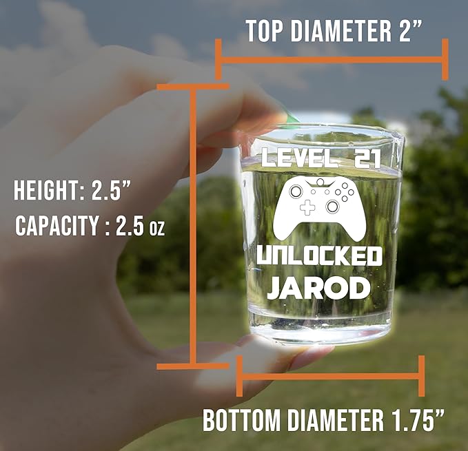 21st Birthday Custom Shot Glass 2.5oz, Personalized Picture Funny Party Favor - Image 3