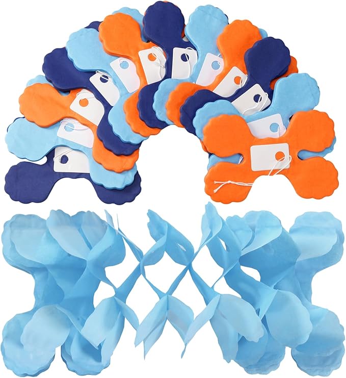 Light-Navy Blue Orange Party-Decorations - Image 2