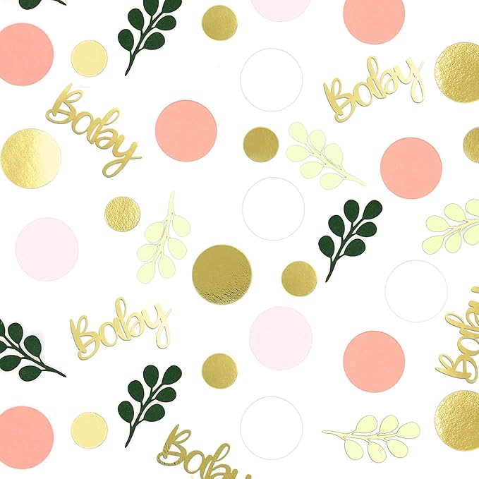 300PC Pink and Sage Green Girl Baby Shower Decorations Greenery Baby Shower - Image 2