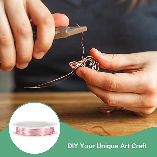 0.4 mm/26 Gauge Copper Wire for Jewelry Making, 30.2FT Copper Beading Craft - Image 4