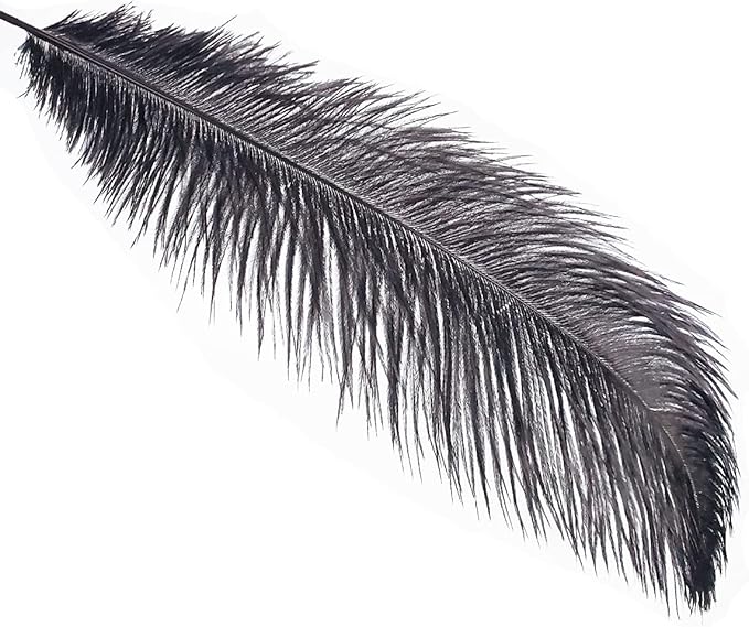 Happy Feather 16-18 inch Black Ostrich Feathers Craft - Image 3