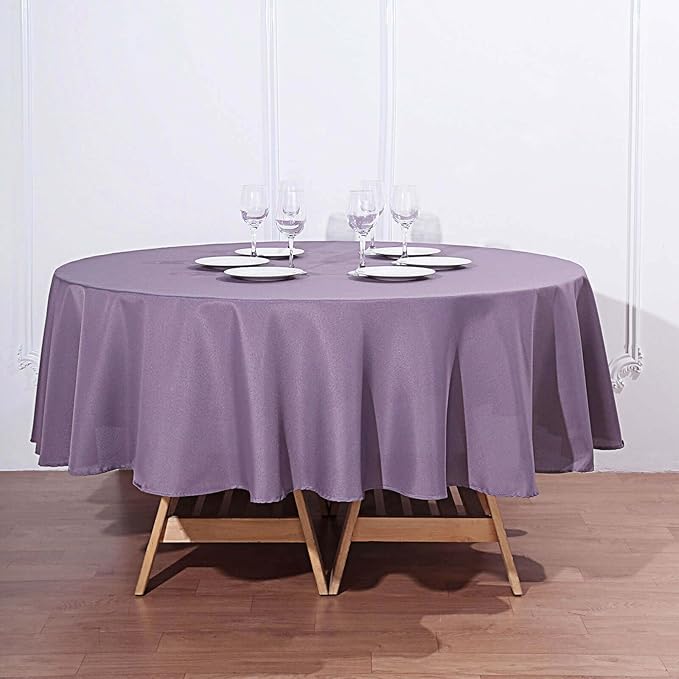 Efavormart Round Tablecloth, 90 Inch Stain & Wrinkle Resistant Washable Table - Image 2