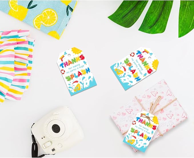 50pcs Pool Party Thank You Tags, Splish Splash Favor Tags - Image 5