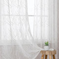 VISIONTEX Sheer Curtains 84 inch Length 2 Panels Set, Decorative Beige Coral by VISIONTEX