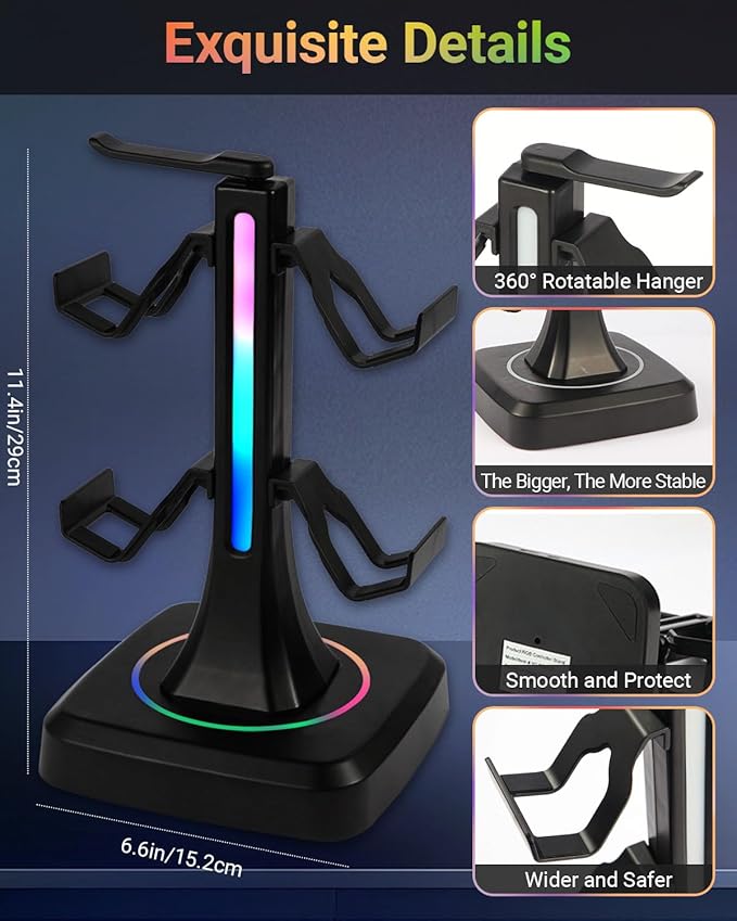 Controller Stand with RGB Multi-Color Light Modes - Image 4