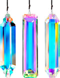 3PCS Crystal Suncatcher Prism for Window, 120mm/5'' Rectangle AB Colored by YUFENG