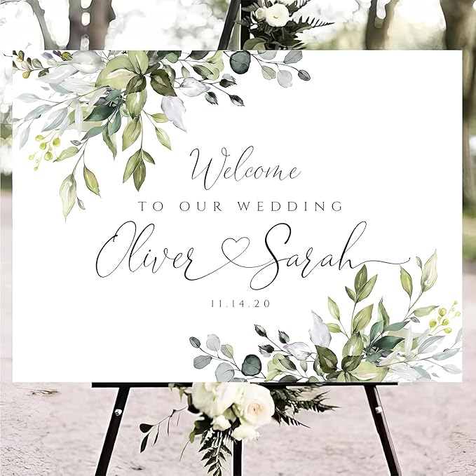 Personalized Wedding Welcome Sign, Welcome To Our Wedding Sign, Editable Modern - Image 2