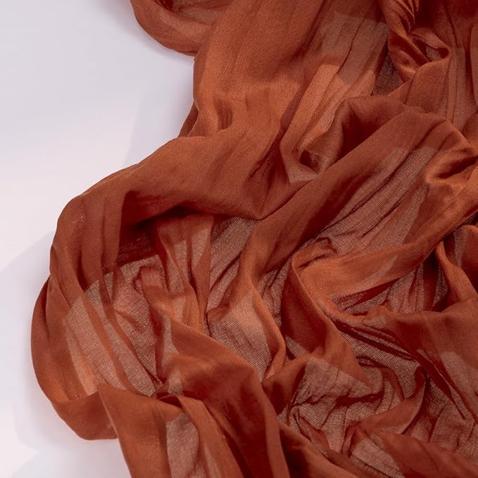 Terracotta Cheesecloth Table Runner 10 Pack Fall Burnt Orange Cheese Cloth - Image 4