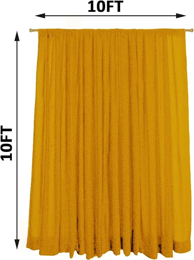 10ft x10ft Gold Metallic Spandex Backdrop, 1 Panel Glitter Sheer Photography - Image 2