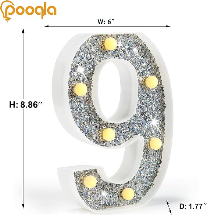 Pooqla Marquee Light up Numbers, Lighted Numbers - Image 6