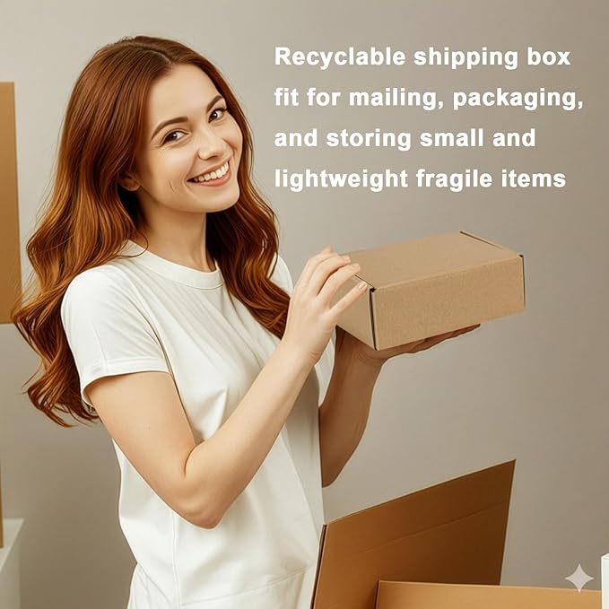 MEBRUDY 6x4x2 Inches Shipping Boxes Pack of 75, Small Corrugated Cardboard Box - Image 5