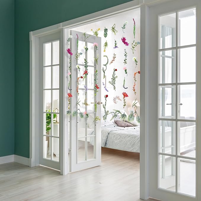 XunYee 6 Pcs 35.4 ft Flower Garlands Hanging Wildflower Backdrop Decoration - Image 5