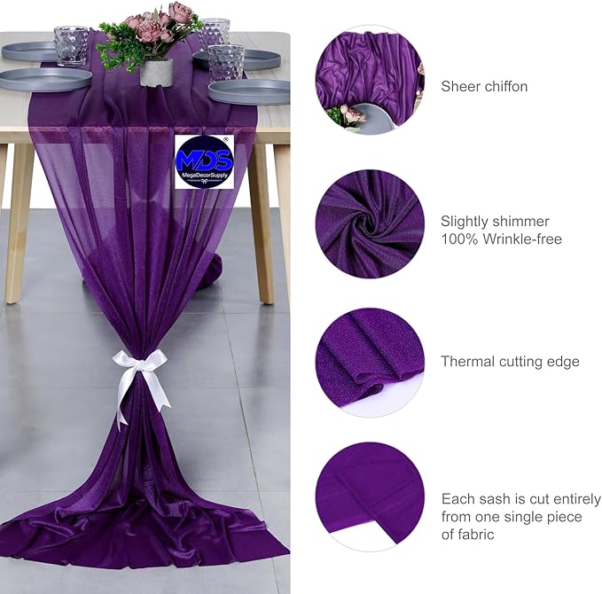 MDS Halloween Chiffon Table Runner - Image 6