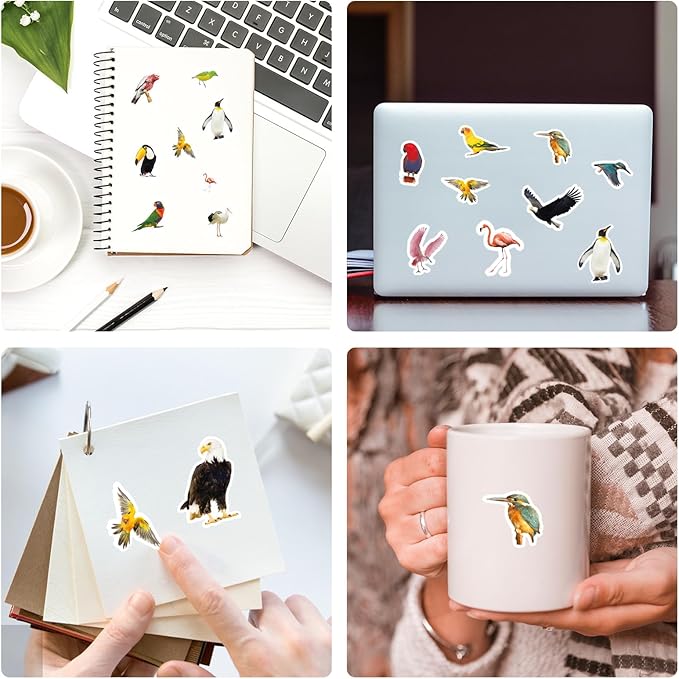 Bird Stickers 850 Count Tropical Bird Parrot Flamingo Peacock Hummingbirds - Image 2