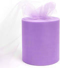 6" x 200 Yards Lavender Tulle Fabric Rolls, Light Purple Spool Tulle Ribbon by GCVOPTON
