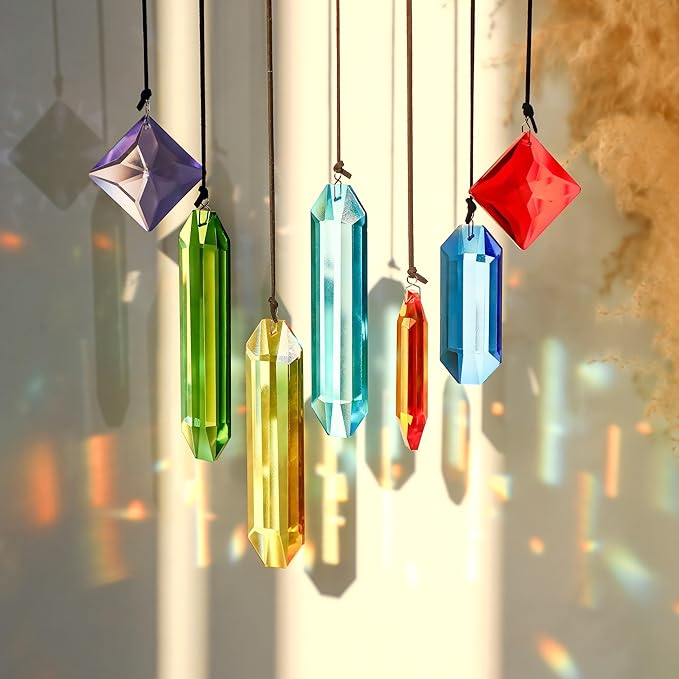HDCRYSTALGIFTS 7pcs Prisms Crystal Suncatchers - Image 5