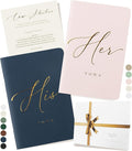 ARTESORI Wedding Vow Book for Her & Him, Soft Touch, 28 Lined Pages, Wedding by Artesori