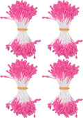 600-Pack Flower Stamens for Crafts, 5mm Double Heads Artificial Pearl Floral by MMETERXITY
