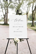 Elegant Minimalist Wedding Welcome Sign by Custom