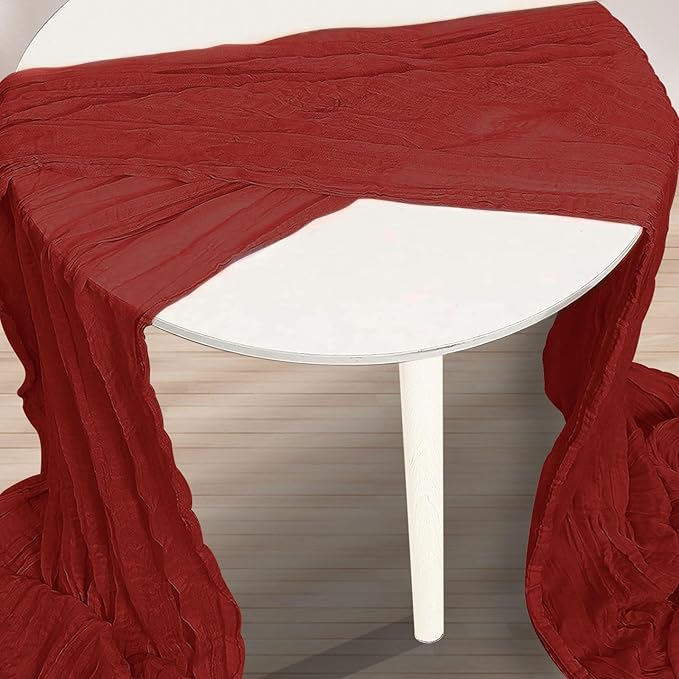 6 Pack Terracotta Cheesecloth Table Runner 35x120 Inch 10Ft Rustic Gauze Cheese - Image 3