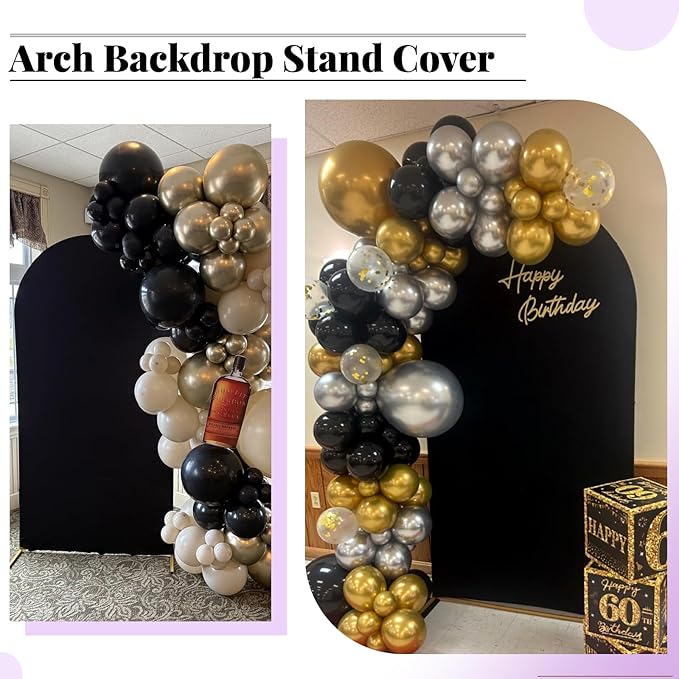 Wedding Arch Cover 6FT 7.2FT Arch Backdrop Cover Fitted Spandex Covers Set of 2 - Image 5