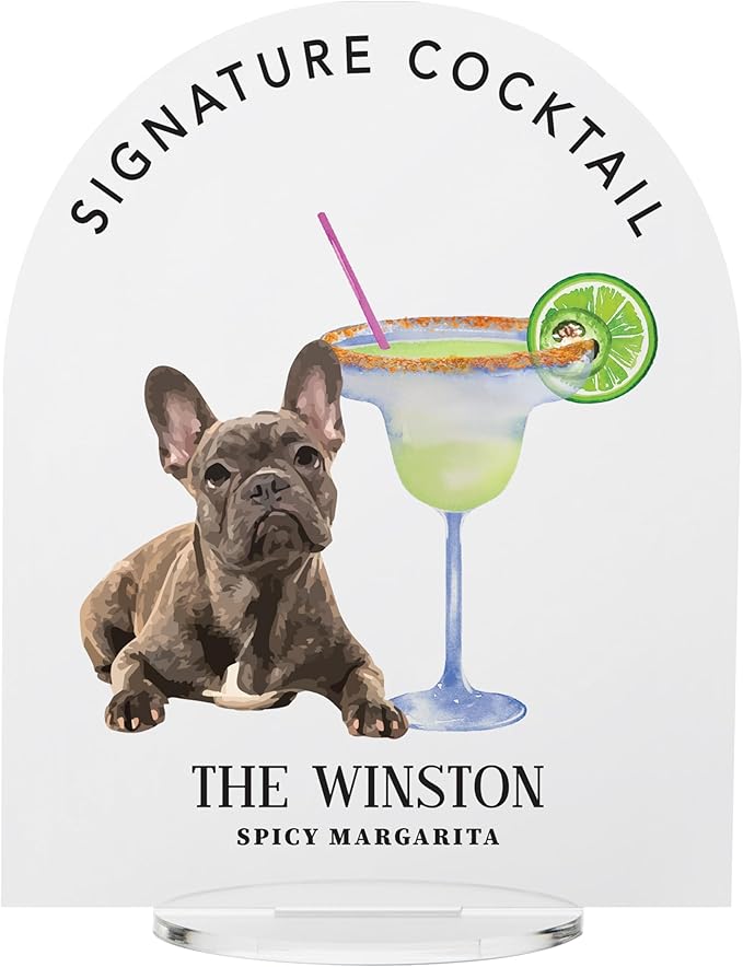 Pet Signature Drink Wedding Signs by Elation+Factory+Co.
