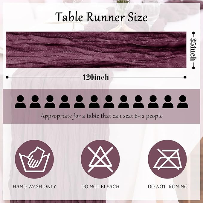 Cheesecloth Table Runner 10FT - Image 6