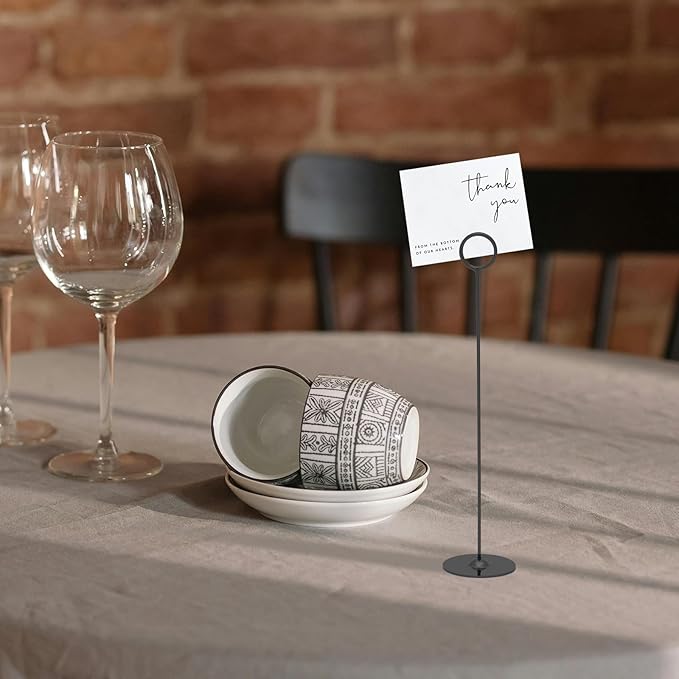 Urban Deco 24PK Table Number Holders Place Card Holders 12 Inch Table Card - Image 6