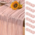 Pink Cheesecloth Table Runner 6 Pack Fall Table Runners Boho Gauze 120 Inches by DeZerlor