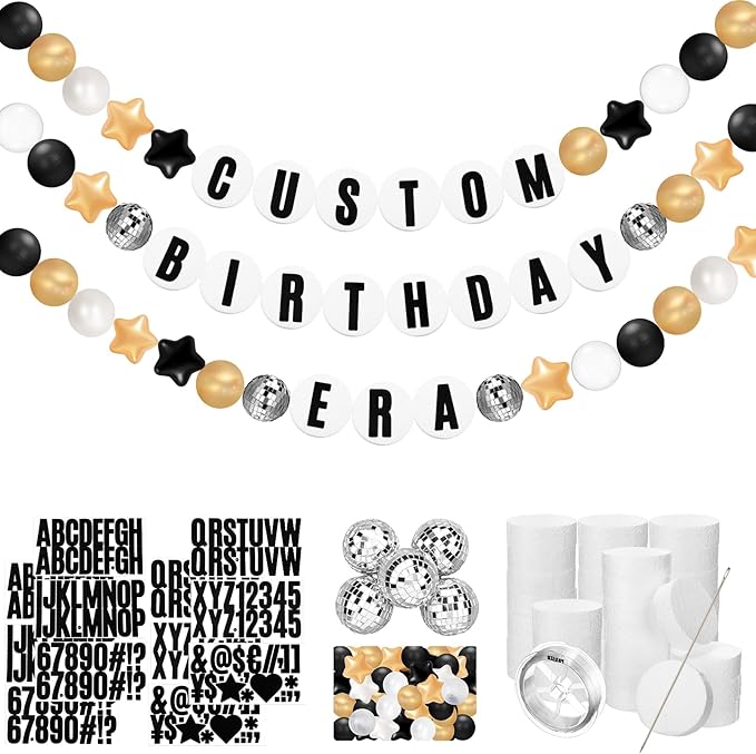 Giant Friendship Bracelet Garland Kit, DIY Birthday Banner by Simgoing
